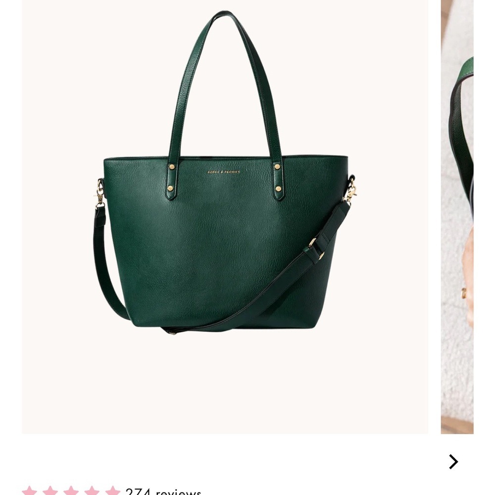Heritage Green Leather Tote